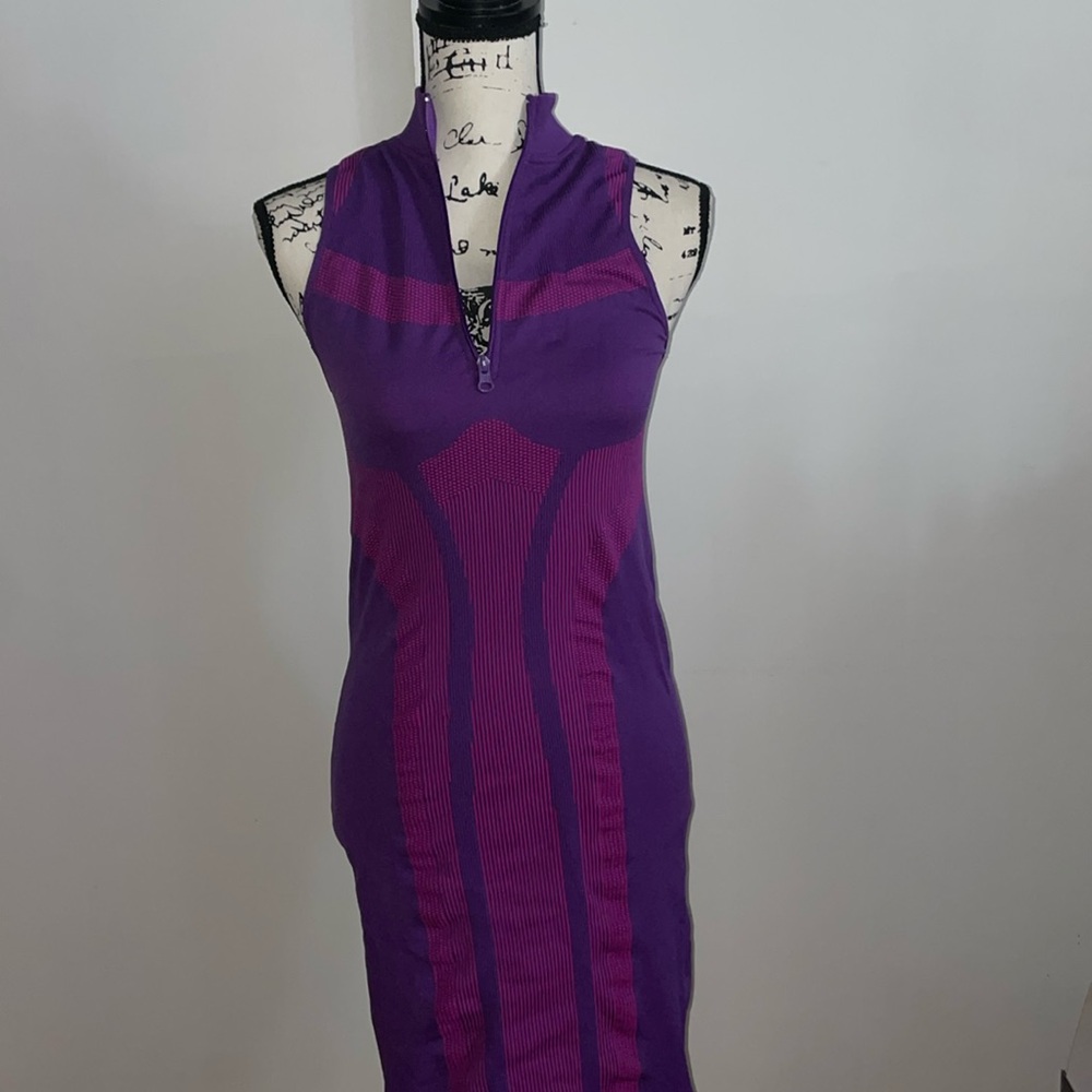 Purple Bodycon Midi Dress